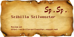 Szibilla Szilveszter névjegykártya